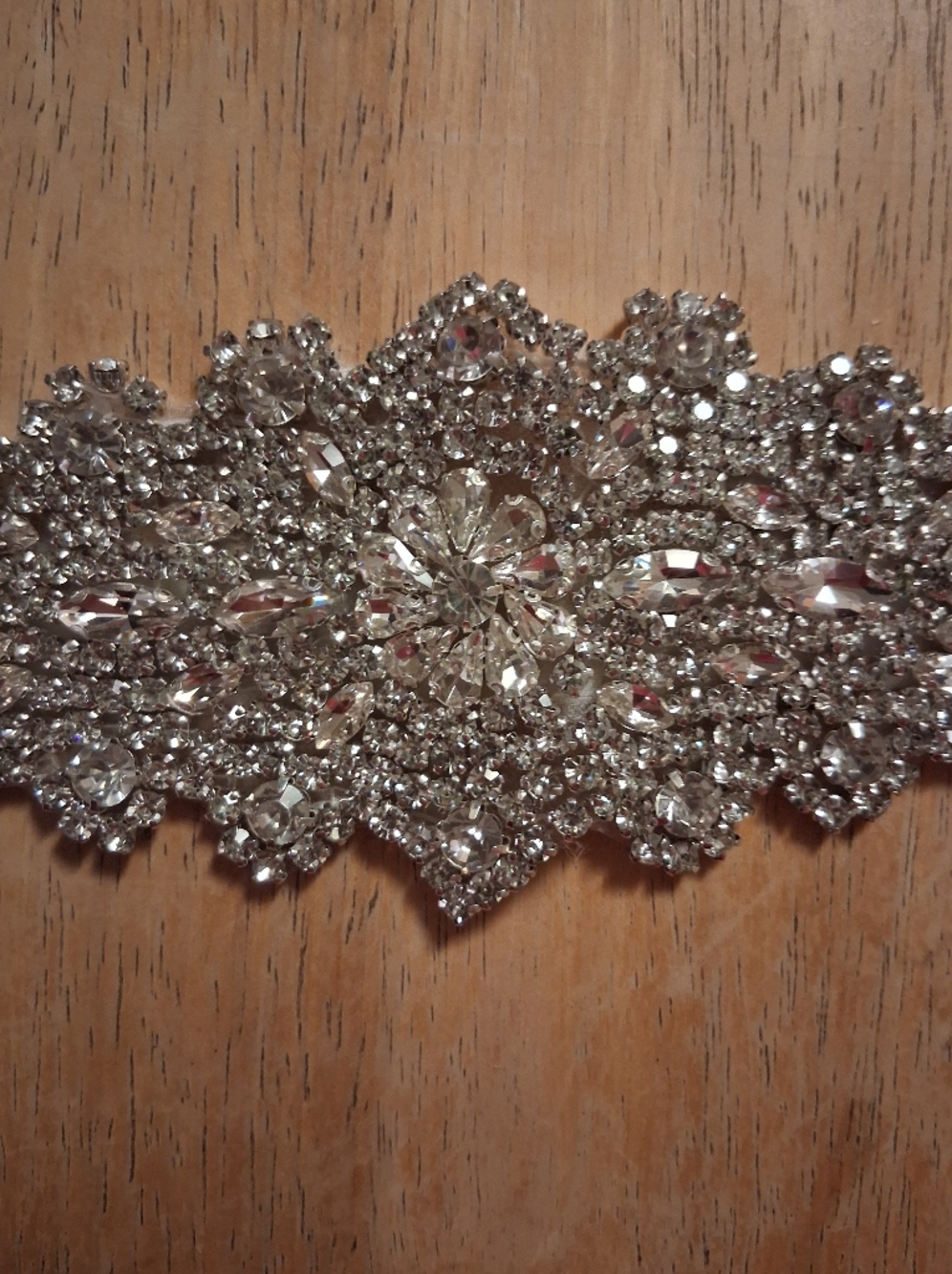 Crystal Rhinestone Bridal Sash - Silver Sparkle